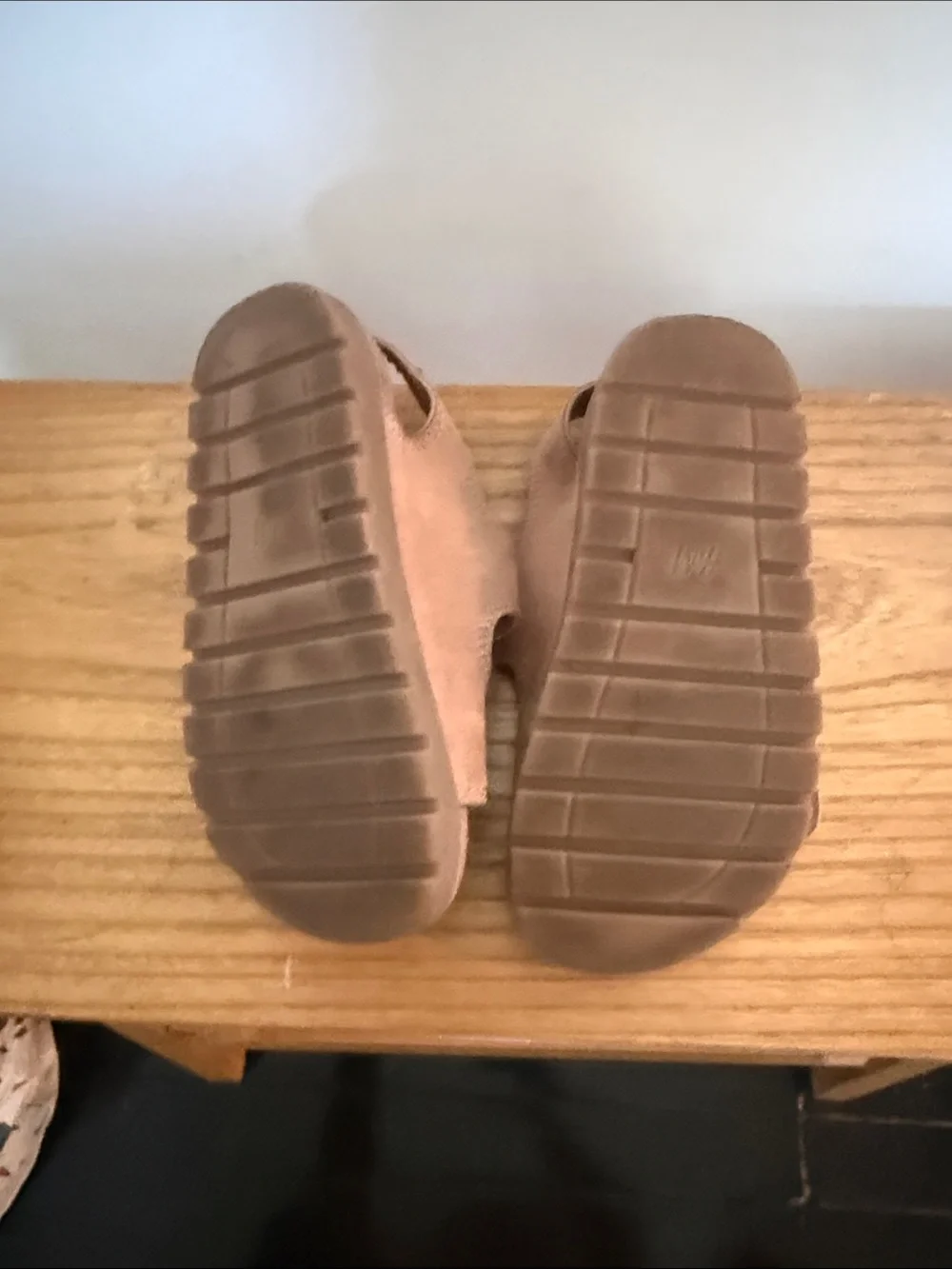 H&M Kids Light Brown Double-Buckle Suede Sandals